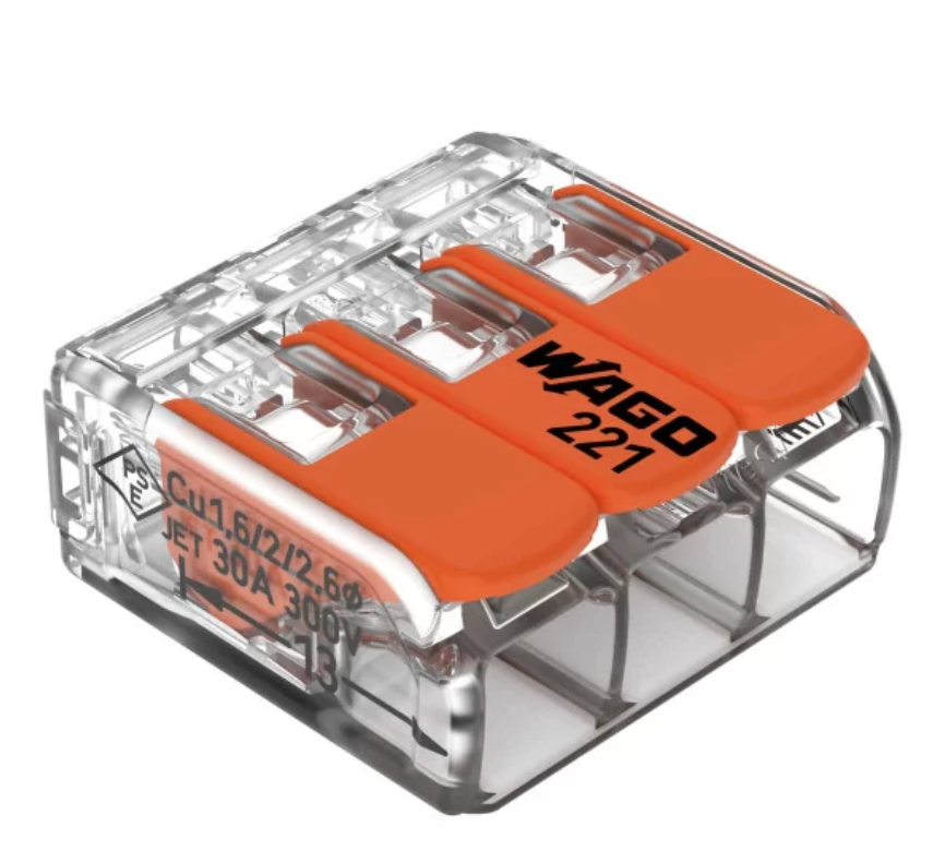 Wago 221 S Compact Lvr Splicing Connectors 221-613