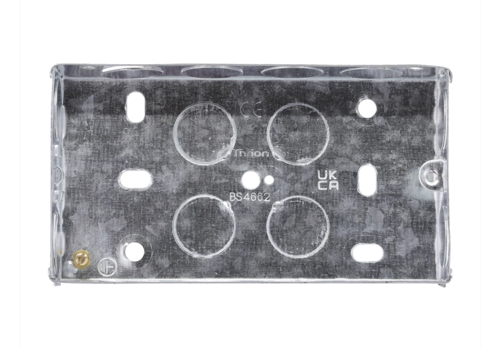 2G 25mm Galvanised Metal Box