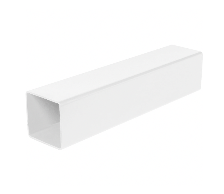 65MM SQUARE DOWNPIPE - 4M WHITE