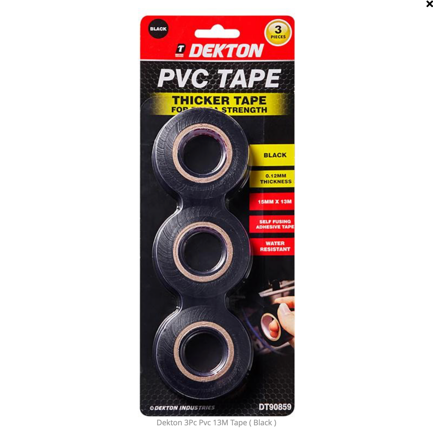 DEKTON 3PC PVC 13M TAPE (BLACK)