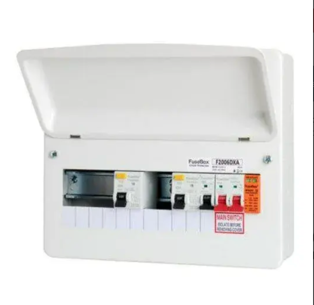FUSEBOX F2006DXA 6Way Dual 80ARCD Consumer Unit+SP