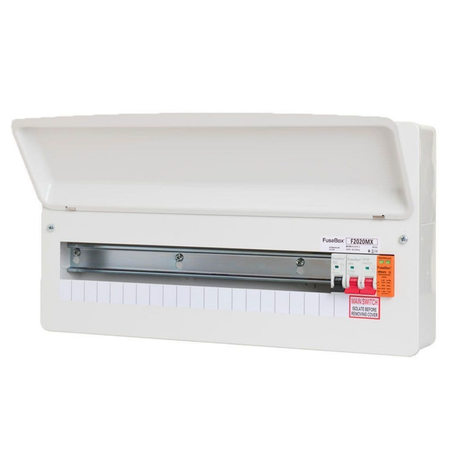 FUSEBOX F2020MX 20Way RCBO Unit + Surge Protection