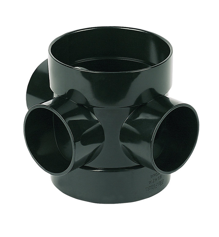 RING SEAL SHORT BOSS PIPE ;4”/110MM SOIL BLACK
