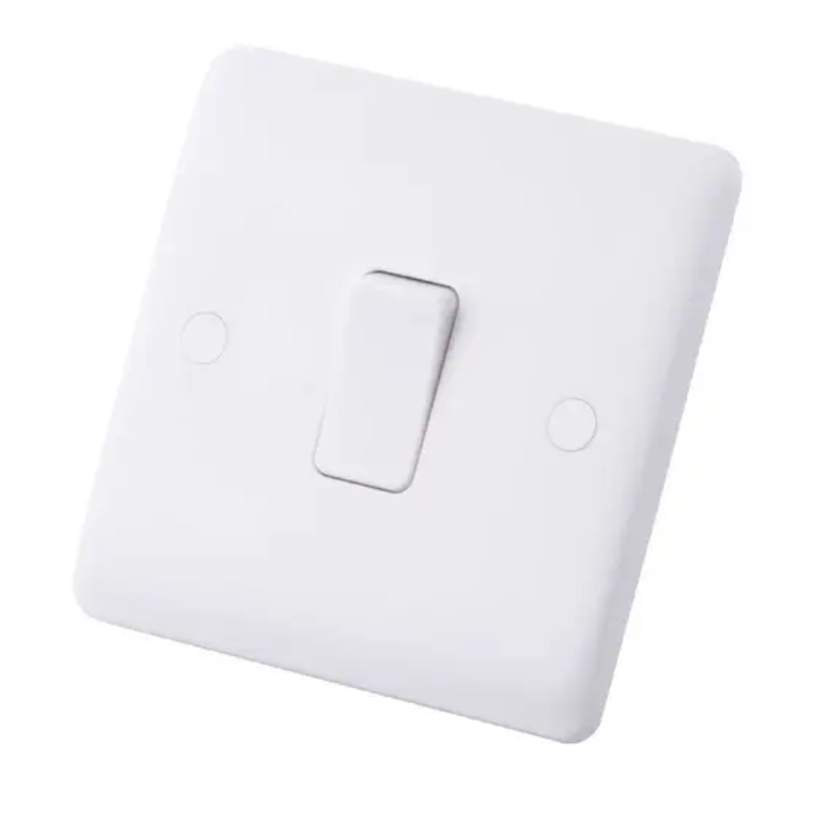 Slimline White 1G 2Way 10AX Switch