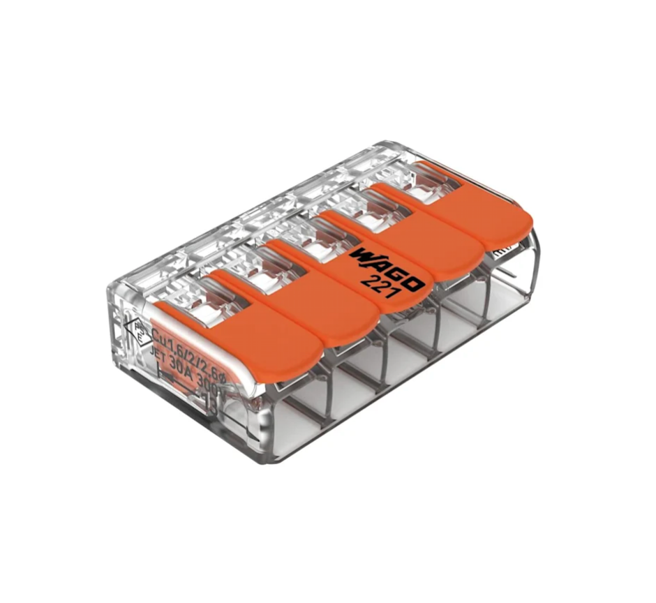Wago 221 Compact Lever Splicing Connectors 221-615