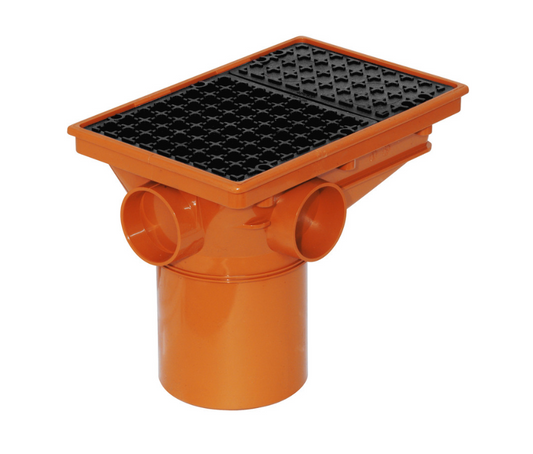 110MM U/G RECT HOPPER INCL GRID