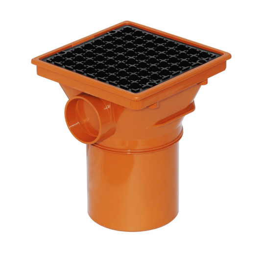 110MM U/G SQ HOPPER INCL GRID