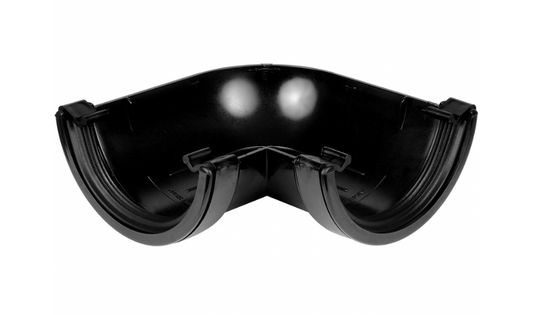 HALF ROUND 90 DEGREE ANGLE BLACK