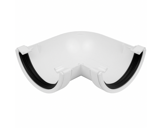 HALF ROUND 90 DEGREE ANGLE WHITE