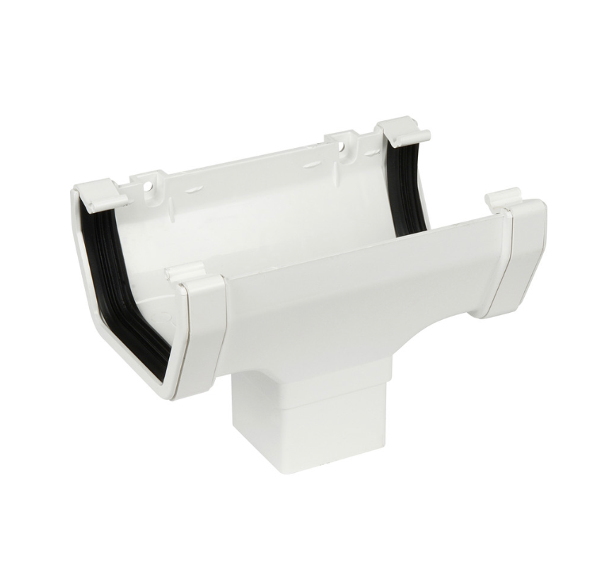 114MM SQUARE RUNNING OUTLET WHITE