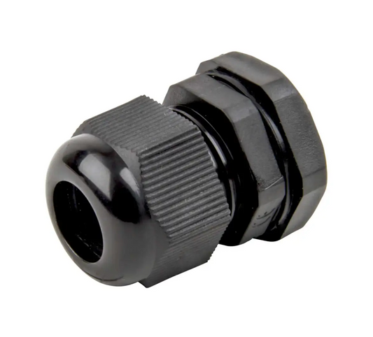 20MM COMPRESSION GLAND PVC BLACK, IP68