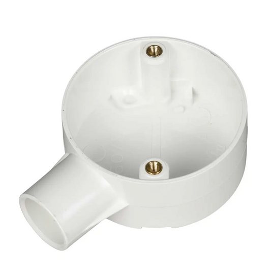 20MM STOP END TERMINAL BOX WHITE PVC