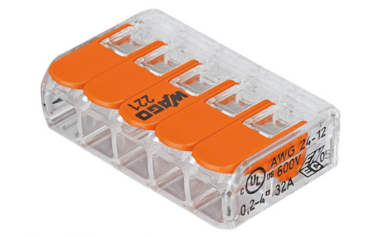 WAGO 3 WAY 221-415 SERIES (25 PIECES)