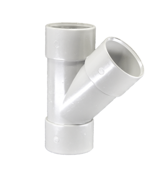 32MM 135 DEG Y BRANCH WHITE