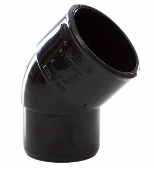 32MM SOLVENT WASTE SPIGOT 45 DEG BLACK