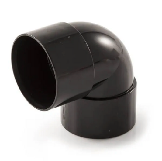 32MM SOLVENT WASTE 90 DEG BEND BLACK