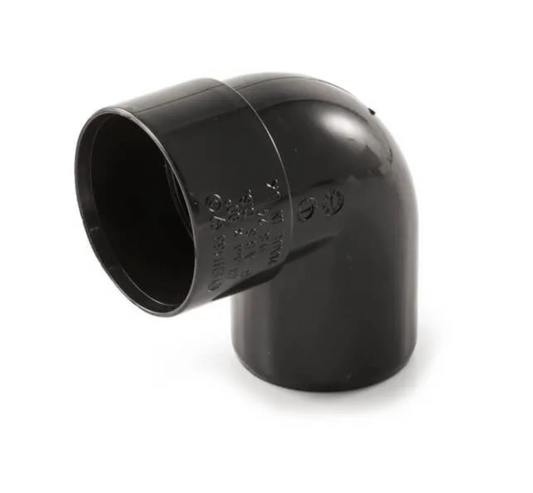 40MM SOLVENT WASTE SPIGOT 90 DEG BLACK