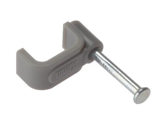 FLAT CABLE CLIP 6.0MM GREY BOX:100