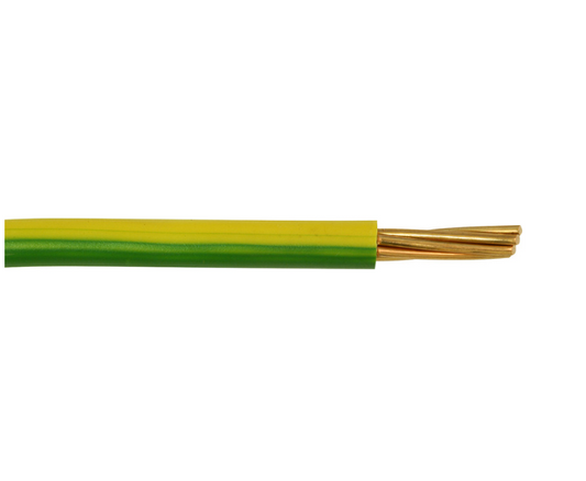 6491X 10.0mm Green-Yellow Single Core&E Cable 50m