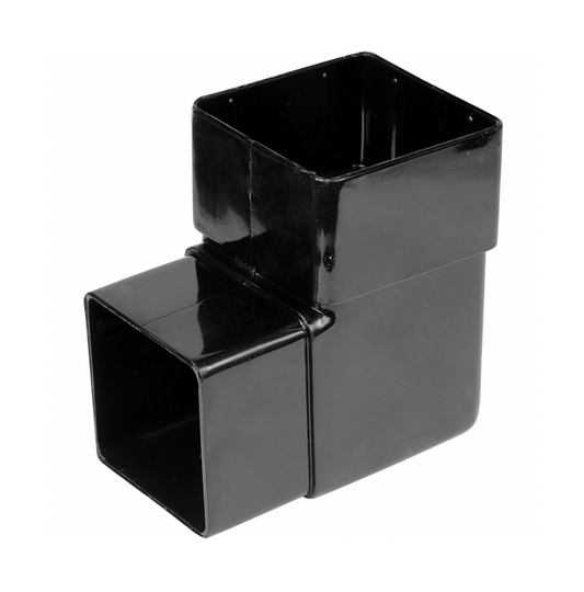 65MM SQUARE DOWNPIPE OFFSET BEND 92.5 DEG BLACK