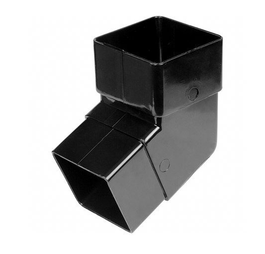 65MM SQUARE OFFSET BEND 112.5 DEG BLACK