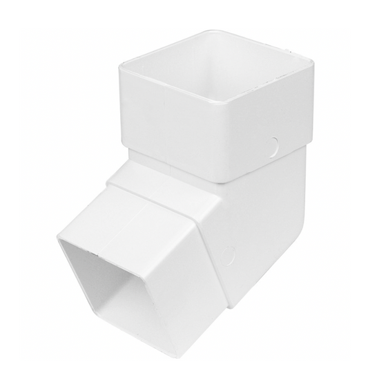 65MM SQUARE OFFSET BEND 112.5 DEG WHITE