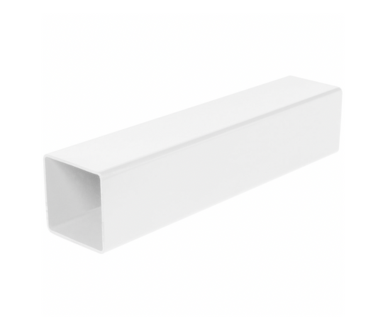 65MM SQUARE DOWNPIPE - 4M WHITE