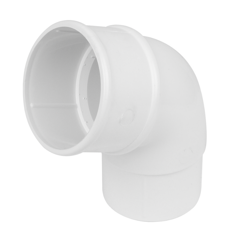 68MM ROUND DOWNPIPE OFFSET BEND 112.5 DEG WHITE