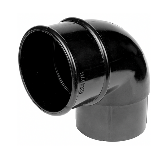 68MM ROUND DOWNPIPE OFFSET BEND 92.5 DEG BLACK