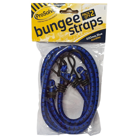 PROSOLVE 600MM BLUE BUNGEE STRAP 2PK