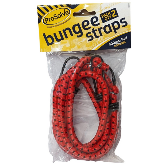 PROSOLVE 900MM RED BUNGEE STRAP 2PK