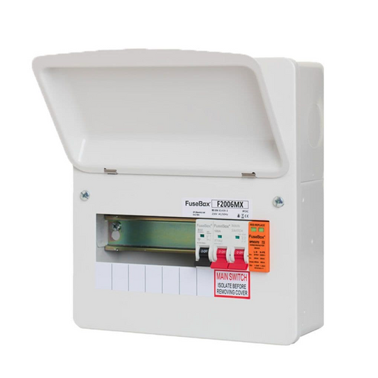 FUSEBOX F2006MX 6 Way RCBO Unit + Surge Protection
