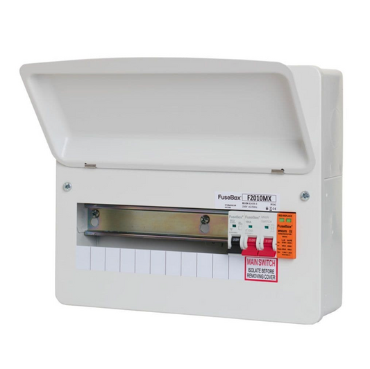 FUSEBOX F2010MX 10Way RCBO Unit + Surge Protection
