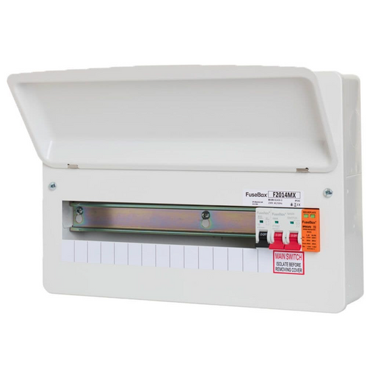 FUSEBOX F2014MX 100A MAIN SWITCHBOARD 14USEABLE WAY T2 SPD