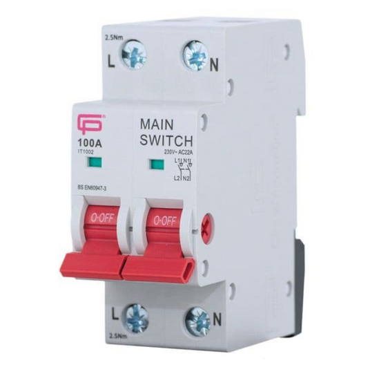 FuseBox IT1002 100A Double Main Switch