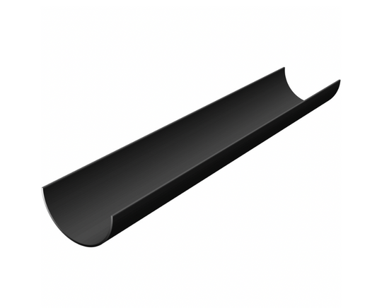 HALF ROUND 112MM 4M GUTTER BLACK