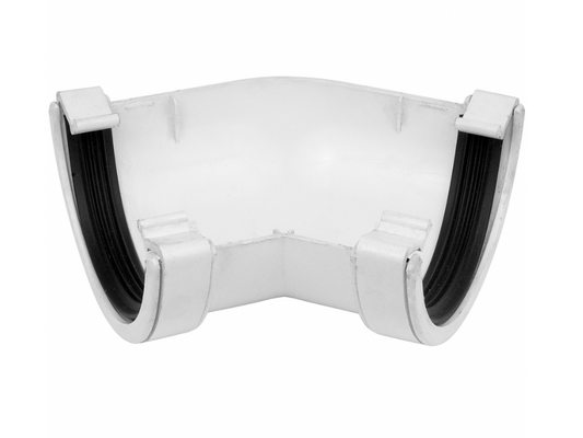 HALF ROUND 45 DEGREE ANGLE WHITE