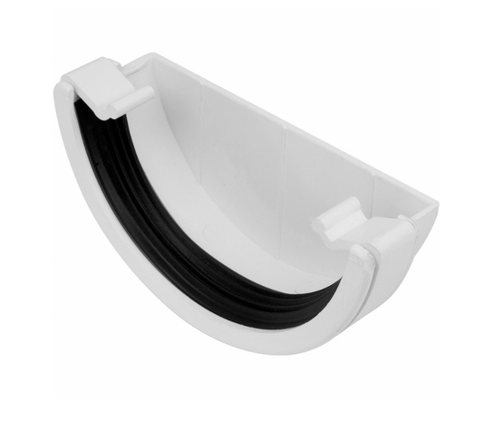 HALF ROUND EXTERNAL STOPEND WHITE