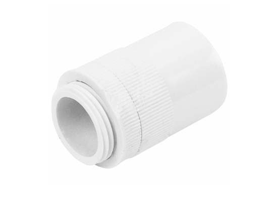 MALE ADAPTOR 20MM PVC WHITE