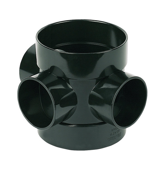 RING SEAL SHORT BOSS PIPE ;4”/110MM SOIL BLACK