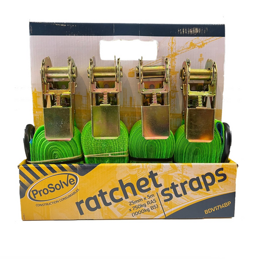 PROSOLVE RATCHET STRAP 4PK 750KG