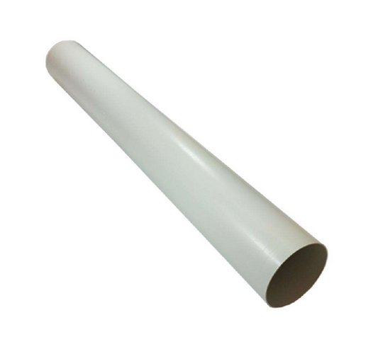 Rigid Ducting White PVC - 100mm x 2m Round