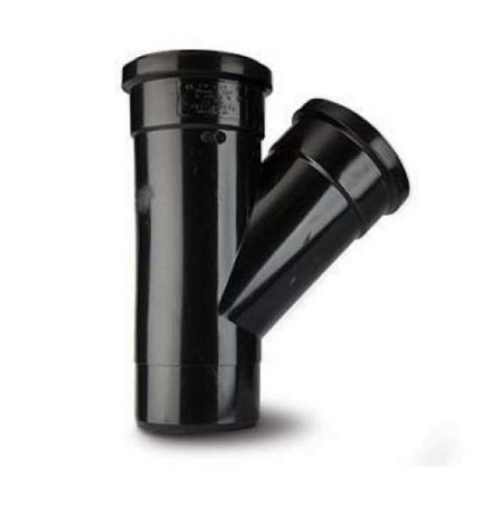 40MM 135 DEG Y BRANCH BLACK