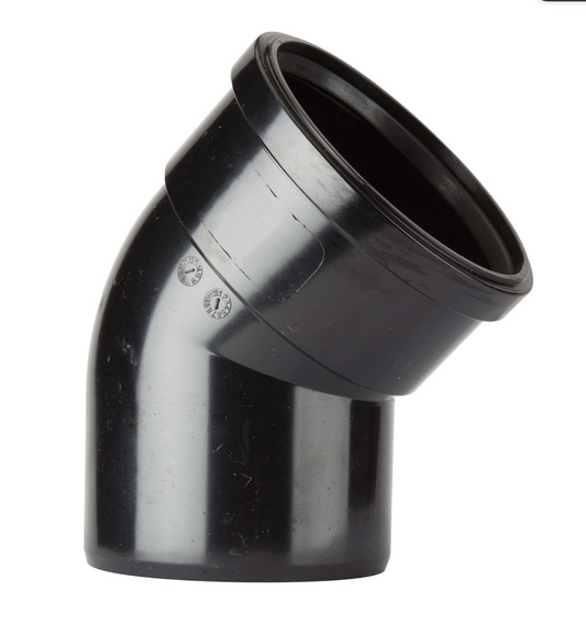 SOLVENT SOIL 135 DEG S/S BEND BLACK