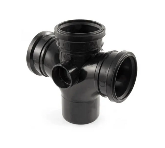 SOLVENT SOIL 92.5 DEG DOUBLE BRANCH BLACK