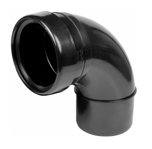 SOLVENT SOIL 92.5 DEG S/S BEND BLACK