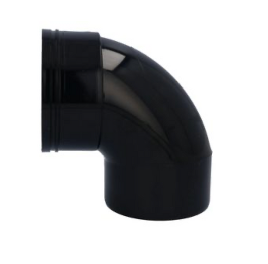SOLVENT SOIL TIGHT 90 DEG S/S BEND BLACK