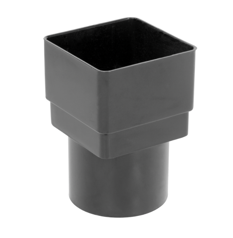SQUARE - ROUND GUTTER ADAPTOR BLACK