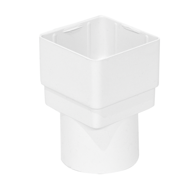 SQUARE - ROUND GUTTER ADAPTOR WHITE