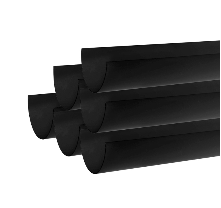 115MM HI-CAP GUTTER - 4M BLACK